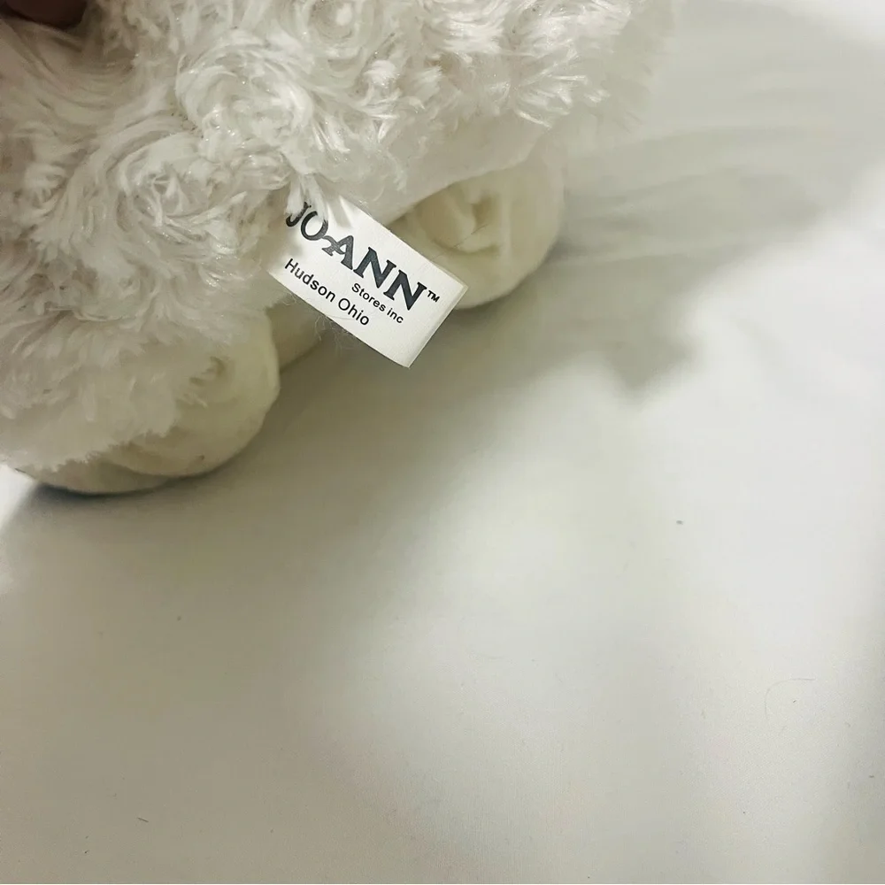JOANN Plush Stuffed Puppet Barking Dog Black and White Stuffed Animal